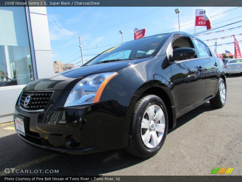 Super Black / Charcoal/Steel 2008 Nissan Sentra 2.0