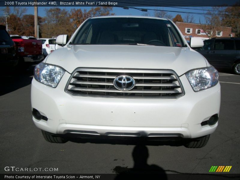 Blizzard White Pearl / Sand Beige 2008 Toyota Highlander 4WD
