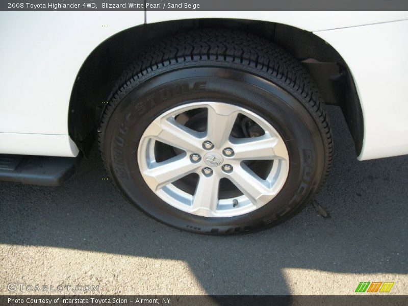 Blizzard White Pearl / Sand Beige 2008 Toyota Highlander 4WD