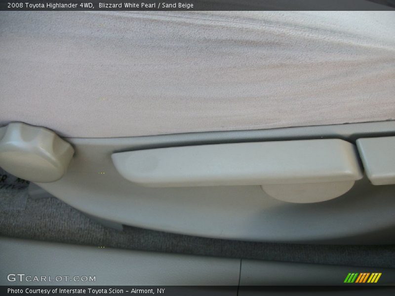 Blizzard White Pearl / Sand Beige 2008 Toyota Highlander 4WD