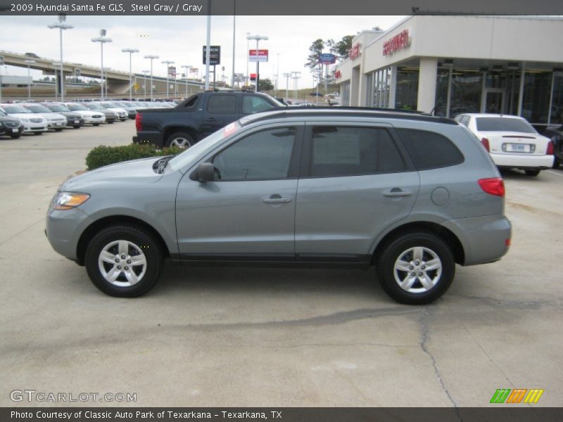 Steel Gray / Gray 2009 Hyundai Santa Fe GLS