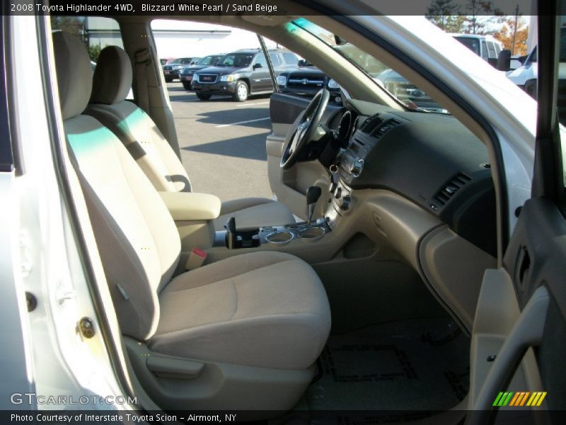 Blizzard White Pearl / Sand Beige 2008 Toyota Highlander 4WD