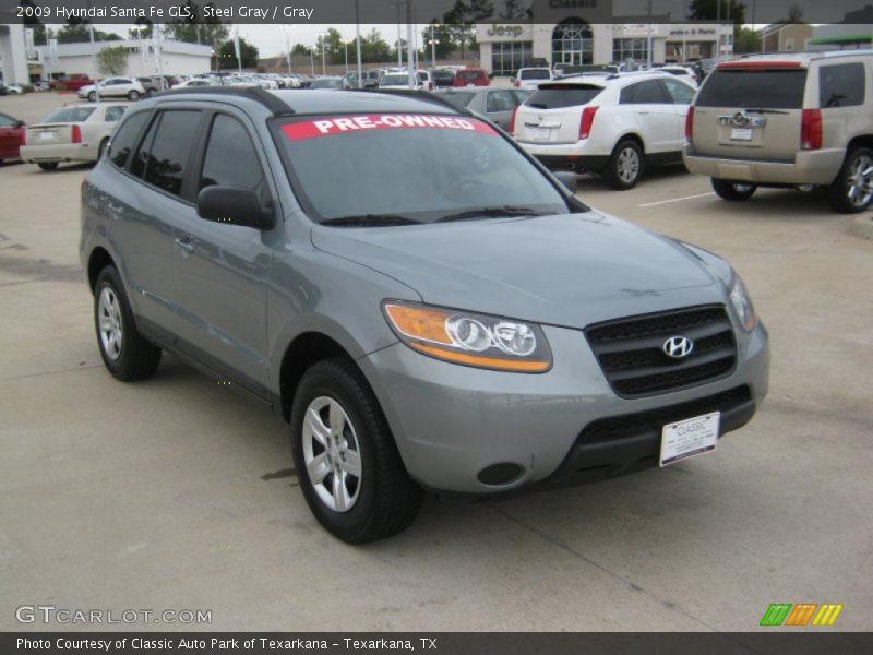 Steel Gray / Gray 2009 Hyundai Santa Fe GLS