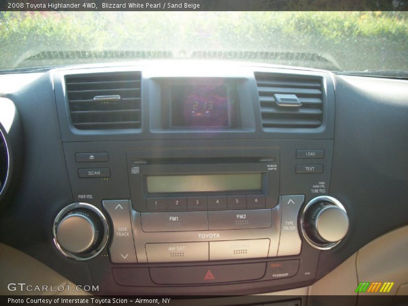 Blizzard White Pearl / Sand Beige 2008 Toyota Highlander 4WD