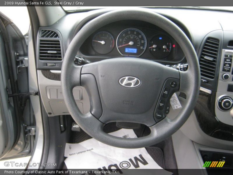 Steel Gray / Gray 2009 Hyundai Santa Fe GLS