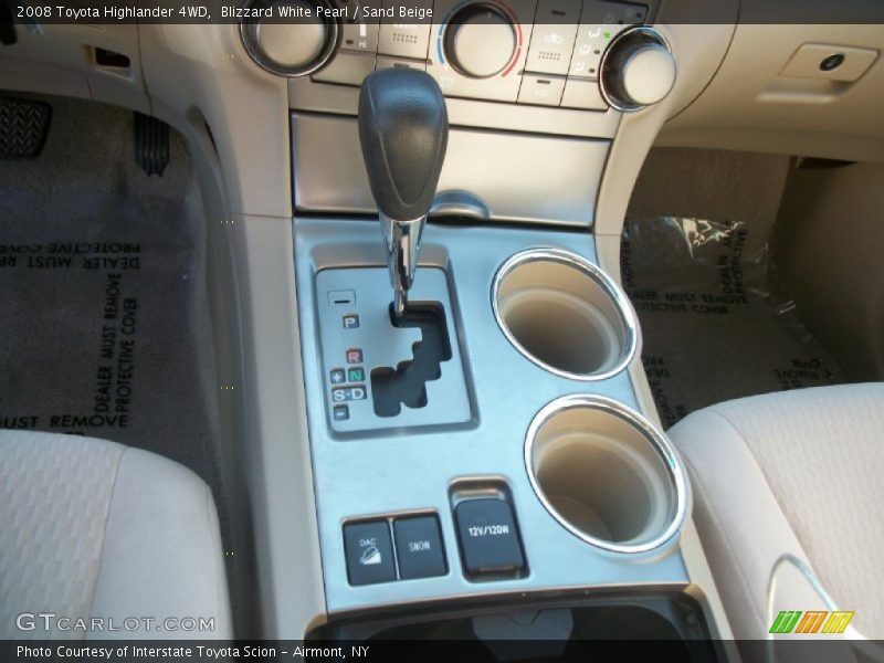 Blizzard White Pearl / Sand Beige 2008 Toyota Highlander 4WD