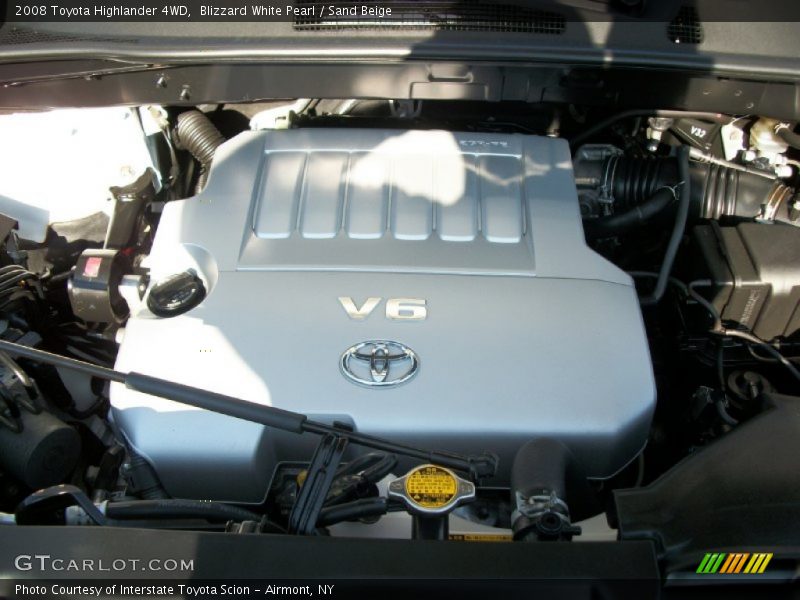 Blizzard White Pearl / Sand Beige 2008 Toyota Highlander 4WD