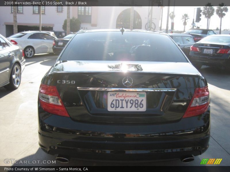 Black / Black 2008 Mercedes-Benz C 350 Sport