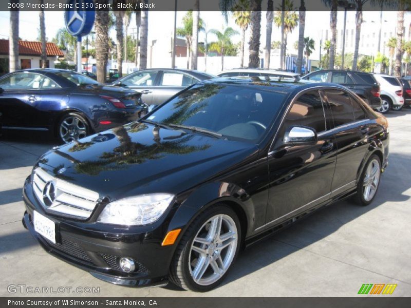 Black / Black 2008 Mercedes-Benz C 350 Sport