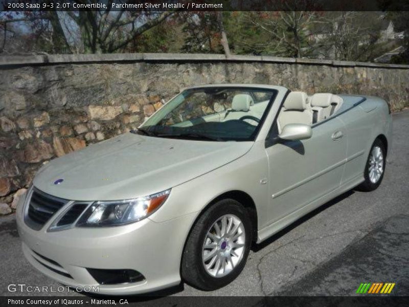 Parchment Silver Metallic / Parchment 2008 Saab 9-3 2.0T Convertible