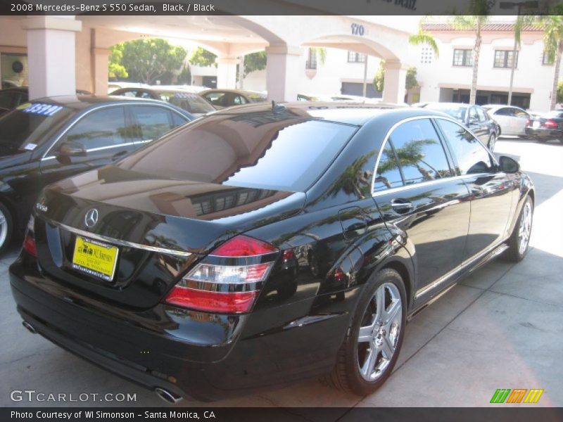 Black / Black 2008 Mercedes-Benz S 550 Sedan