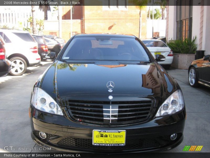 Black / Black 2008 Mercedes-Benz S 550 Sedan