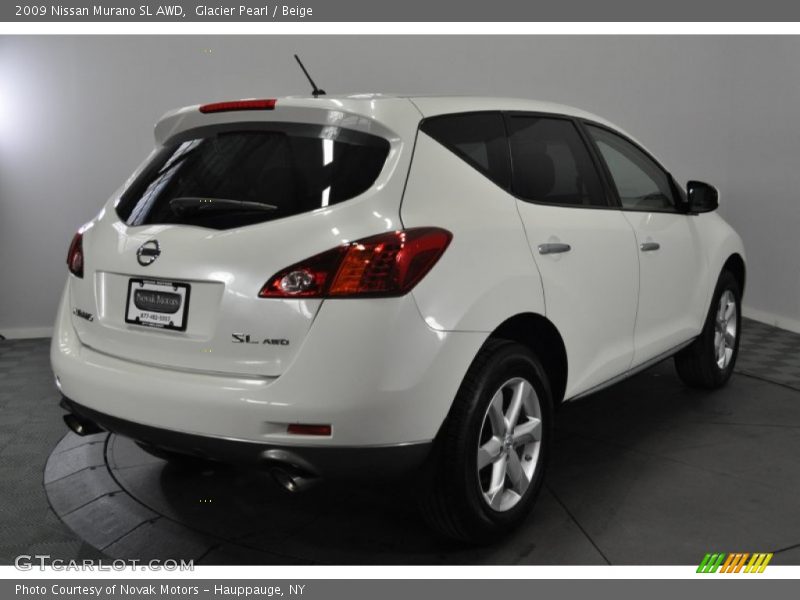 Glacier Pearl / Beige 2009 Nissan Murano SL AWD