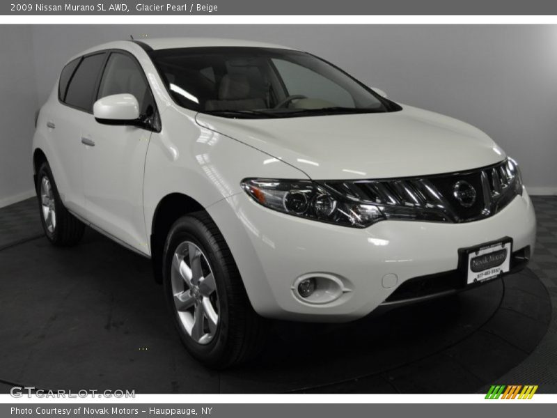 Glacier Pearl / Beige 2009 Nissan Murano SL AWD