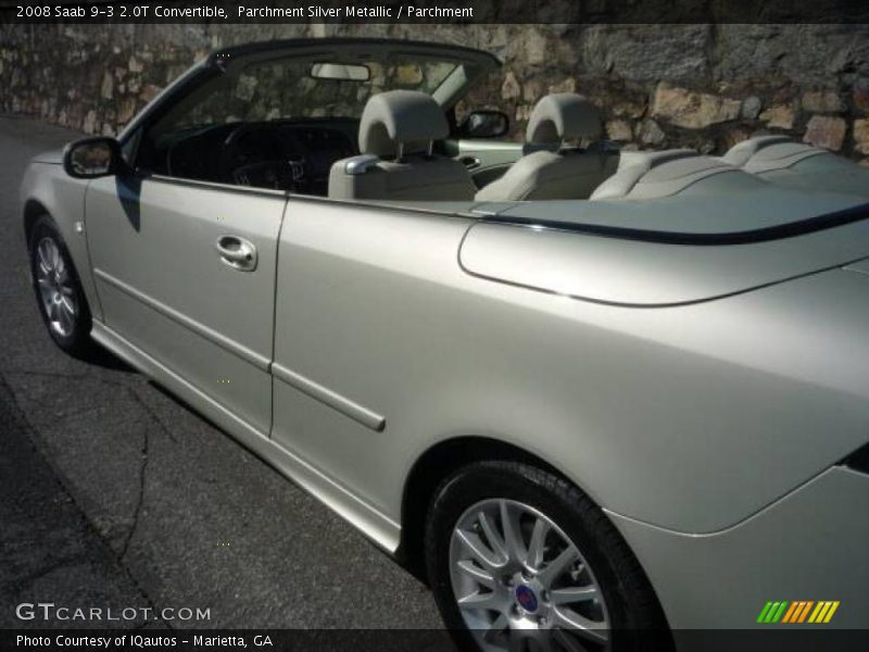 Parchment Silver Metallic / Parchment 2008 Saab 9-3 2.0T Convertible