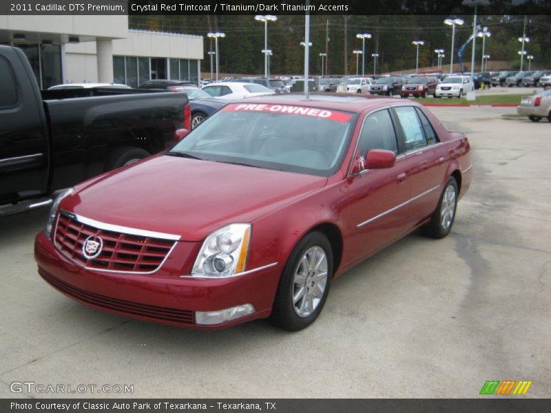 Crystal Red Tintcoat / Titanium/Dark Titanium Accents 2011 Cadillac DTS Premium