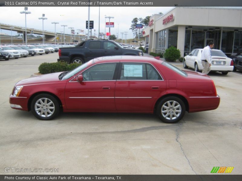 Crystal Red Tintcoat / Titanium/Dark Titanium Accents 2011 Cadillac DTS Premium