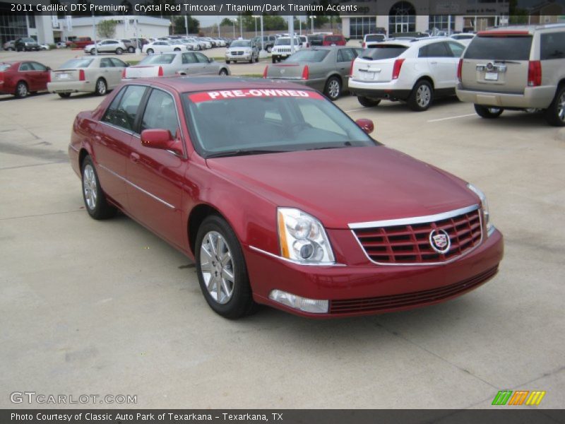Crystal Red Tintcoat / Titanium/Dark Titanium Accents 2011 Cadillac DTS Premium
