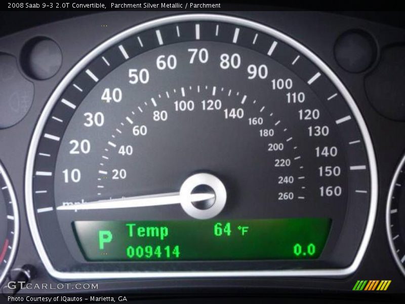 Parchment Silver Metallic / Parchment 2008 Saab 9-3 2.0T Convertible