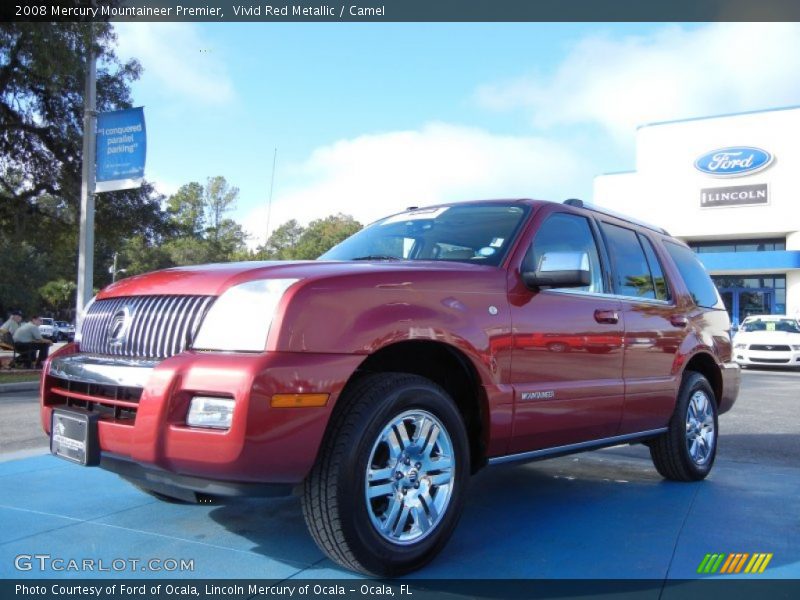 Vivid Red Metallic / Camel 2008 Mercury Mountaineer Premier