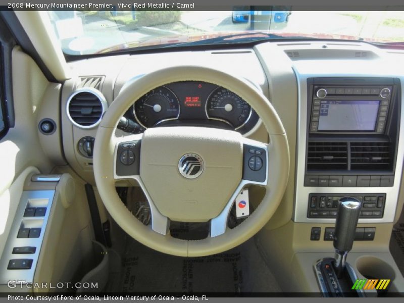 Vivid Red Metallic / Camel 2008 Mercury Mountaineer Premier