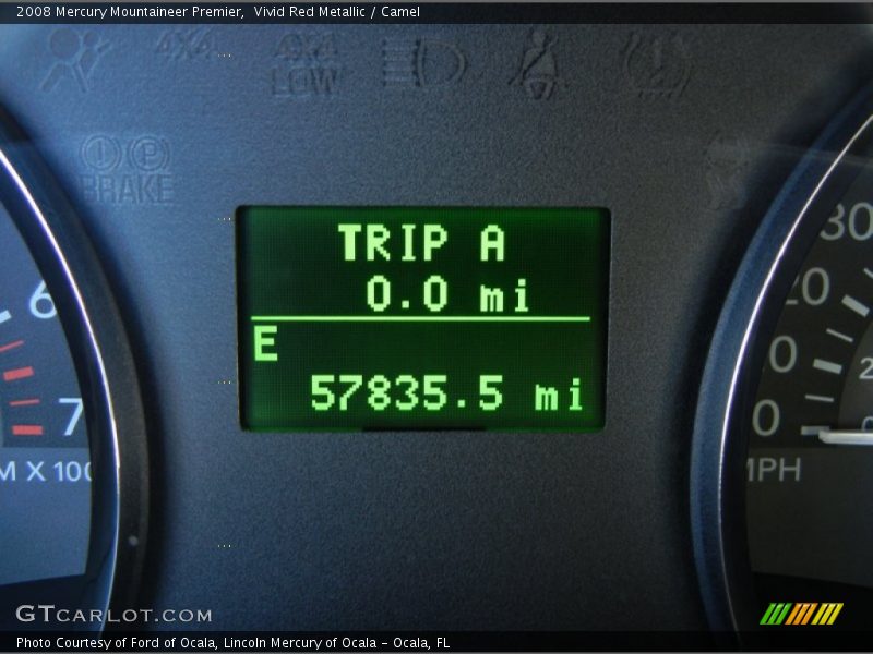 Vivid Red Metallic / Camel 2008 Mercury Mountaineer Premier