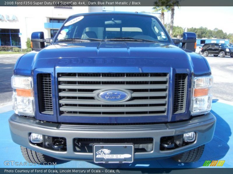 Dark Blue Pearl Metallic / Black 2008 Ford F350 Super Duty FX4 SuperCab 4x4