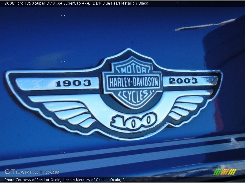 Dark Blue Pearl Metallic / Black 2008 Ford F350 Super Duty FX4 SuperCab 4x4