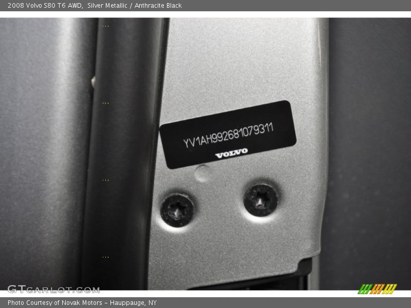 Silver Metallic / Anthracite Black 2008 Volvo S80 T6 AWD