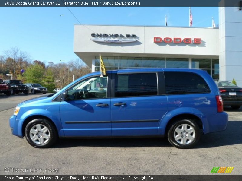 Marathon Blue Pearl / Dark Slate/Light Shale 2008 Dodge Grand Caravan SE