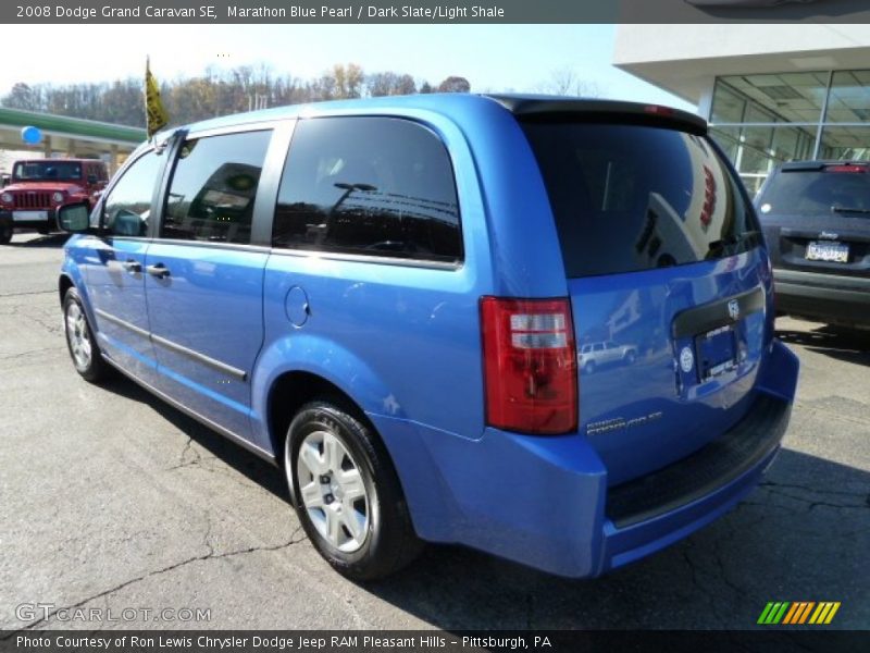 Marathon Blue Pearl / Dark Slate/Light Shale 2008 Dodge Grand Caravan SE