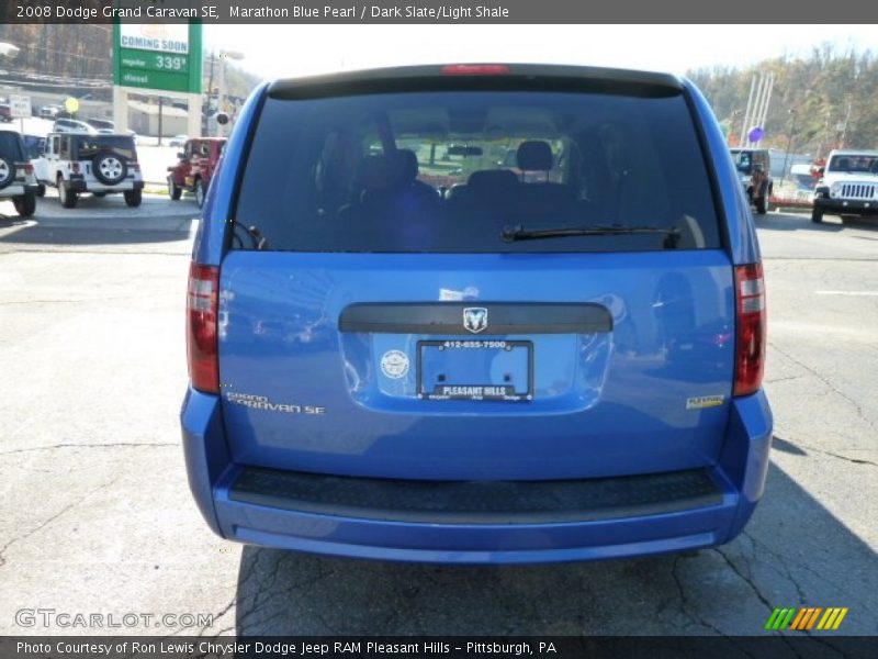 Marathon Blue Pearl / Dark Slate/Light Shale 2008 Dodge Grand Caravan SE