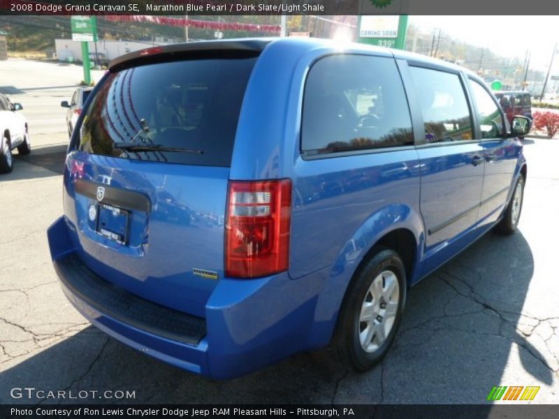 Marathon Blue Pearl / Dark Slate/Light Shale 2008 Dodge Grand Caravan SE