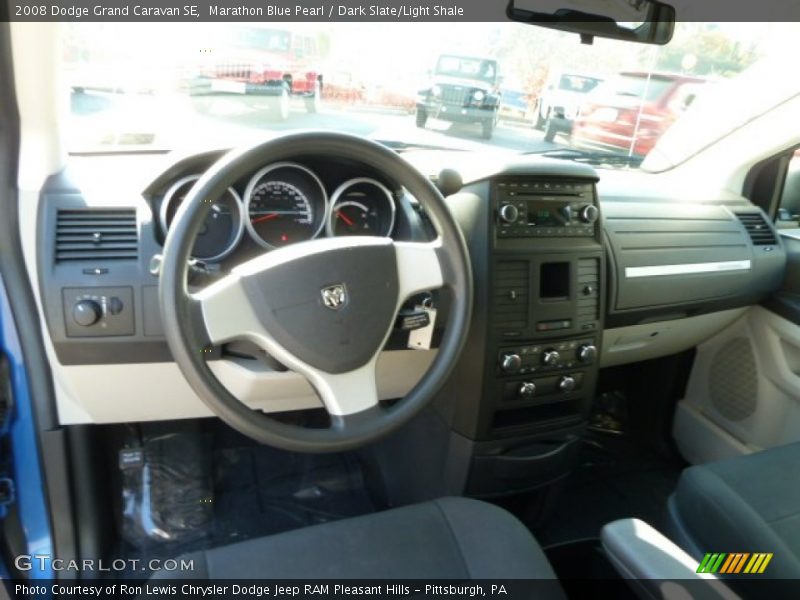 Marathon Blue Pearl / Dark Slate/Light Shale 2008 Dodge Grand Caravan SE