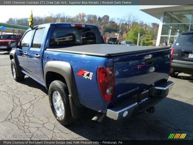 Superior Blue Metallic / Medium Dark Pewter 2005 Chevrolet Colorado Z71 Crew Cab 4x4