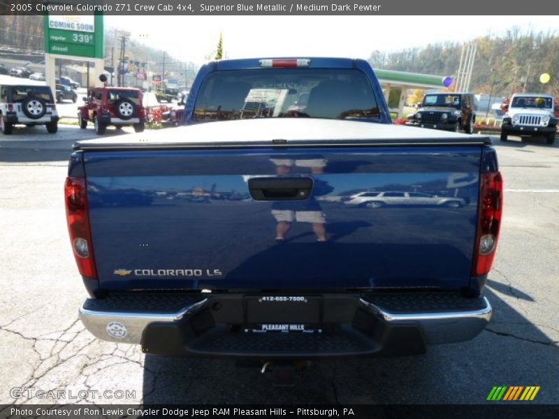 Superior Blue Metallic / Medium Dark Pewter 2005 Chevrolet Colorado Z71 Crew Cab 4x4