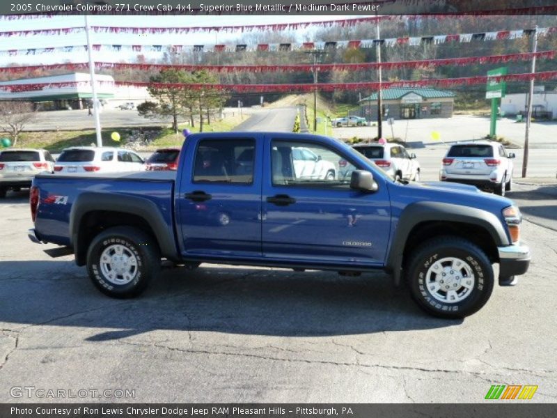 Superior Blue Metallic / Medium Dark Pewter 2005 Chevrolet Colorado Z71 Crew Cab 4x4