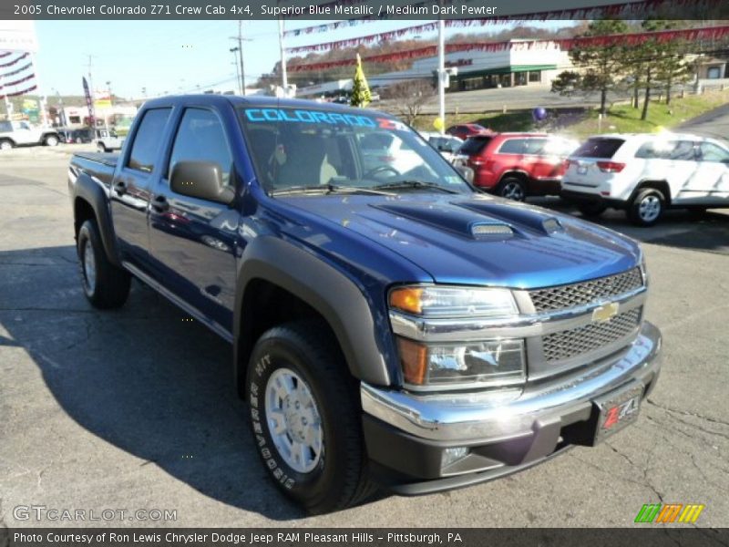 Superior Blue Metallic / Medium Dark Pewter 2005 Chevrolet Colorado Z71 Crew Cab 4x4