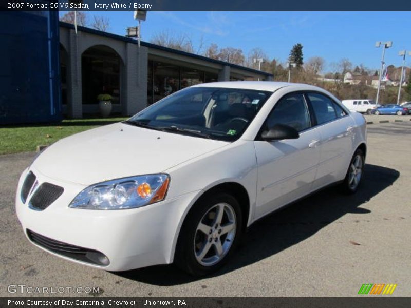 Ivory White / Ebony 2007 Pontiac G6 V6 Sedan