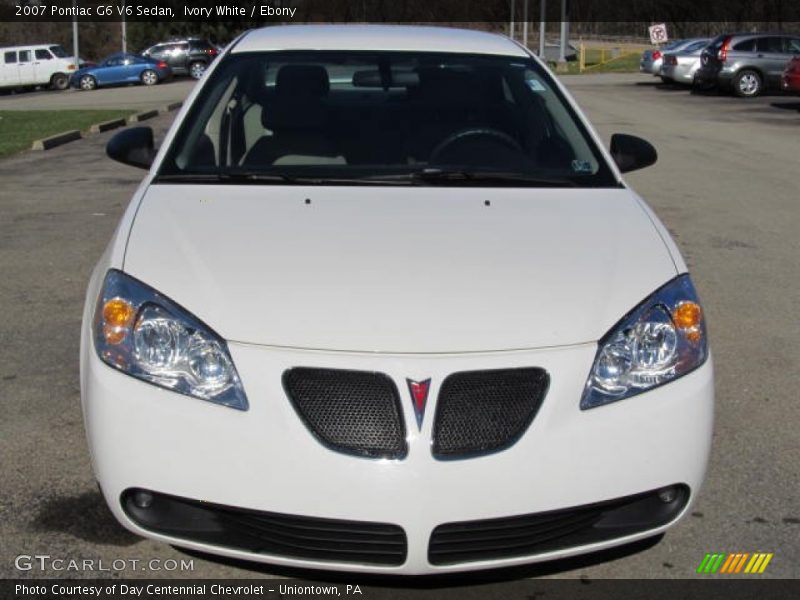 Ivory White / Ebony 2007 Pontiac G6 V6 Sedan
