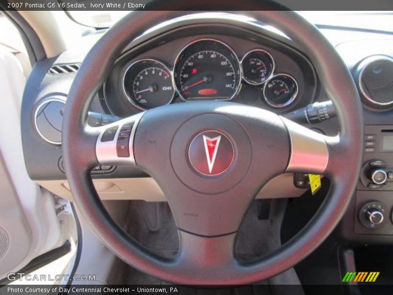 Ivory White / Ebony 2007 Pontiac G6 V6 Sedan