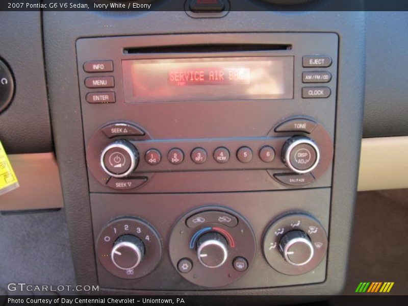 Ivory White / Ebony 2007 Pontiac G6 V6 Sedan