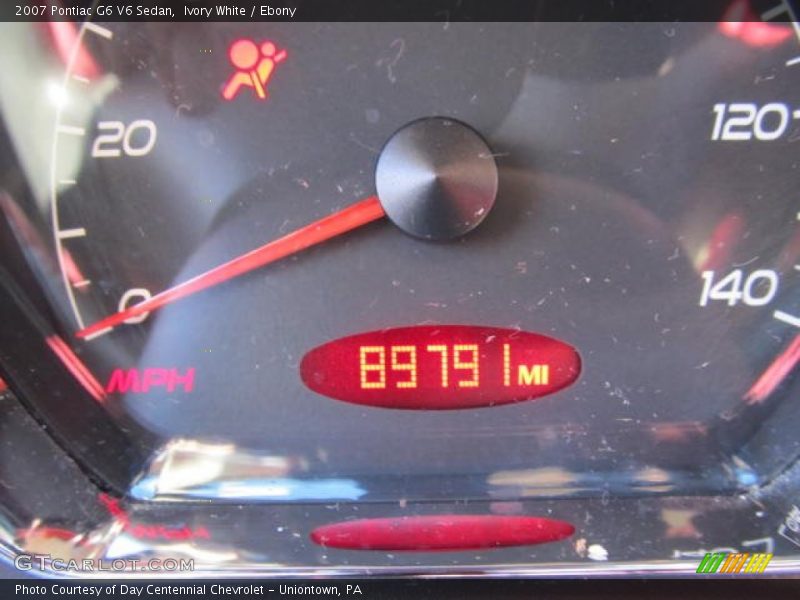 Ivory White / Ebony 2007 Pontiac G6 V6 Sedan