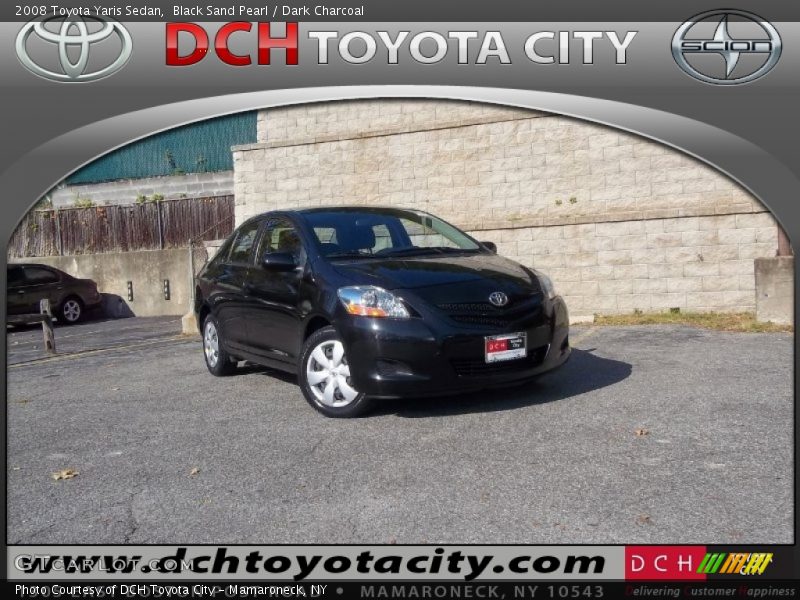 Black Sand Pearl / Dark Charcoal 2008 Toyota Yaris Sedan