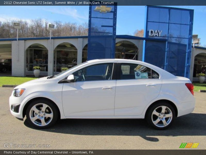 Summit White / Jet Black/Dark Titanium 2012 Chevrolet Sonic LTZ Sedan