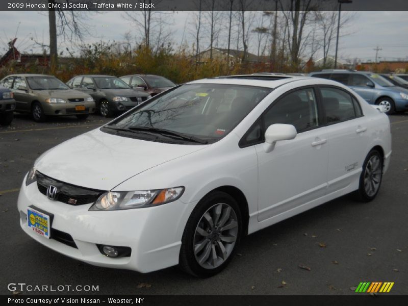 Taffeta White / Black 2009 Honda Civic Si Sedan