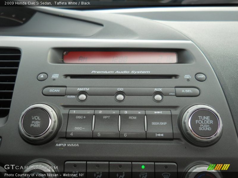 Taffeta White / Black 2009 Honda Civic Si Sedan
