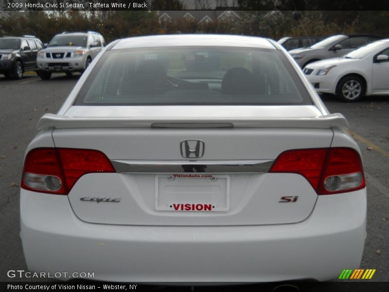 Taffeta White / Black 2009 Honda Civic Si Sedan