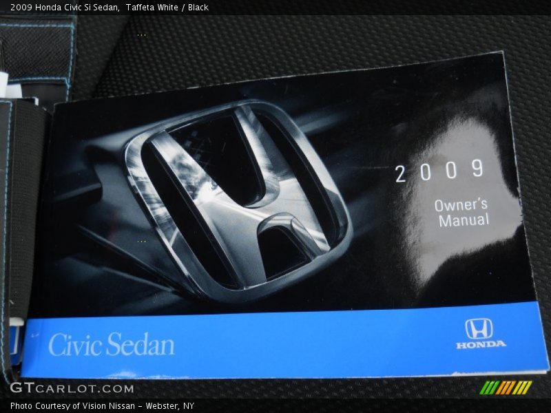 Taffeta White / Black 2009 Honda Civic Si Sedan