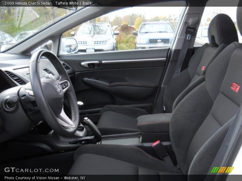 Taffeta White / Black 2009 Honda Civic Si Sedan